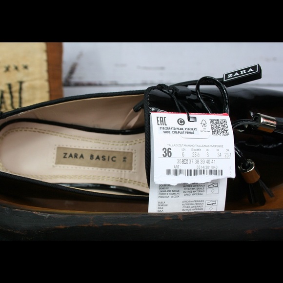 NWT- Zara black patent loafers! - Picture 6 of 6